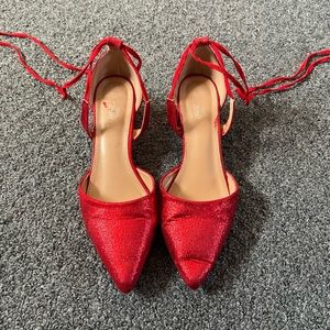 Red Glitter Heels
